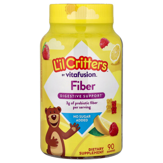 L'il Critters, Fiber Gummies, Lemon, Raspberry, Strawberry, 90 Gummies