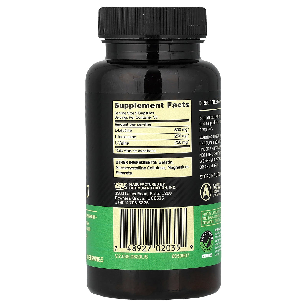 Optimum Nutrition, BCAA 1000, 60 Capsules