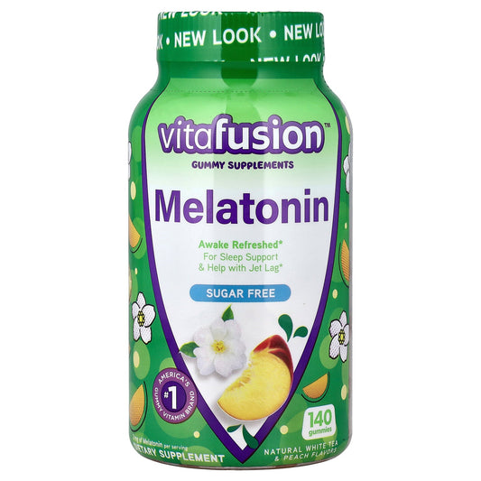 VitaFusion, Melatonin Gummies, Natural White Tea & Peach, 140 Gummies