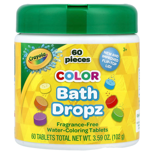 Crayola, Color Bath Dropz, 3+, Fragrance-Free, 60 Tablets, 3.59 oz (102 g)