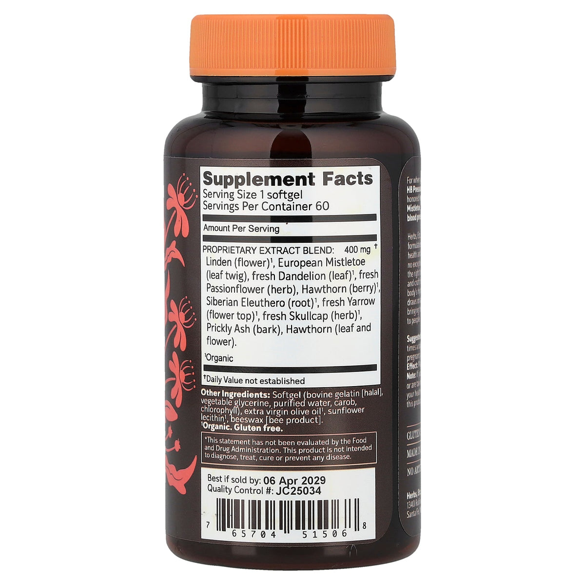 Herbs Etc., HB Pressure Tonic™, 60 Softgels