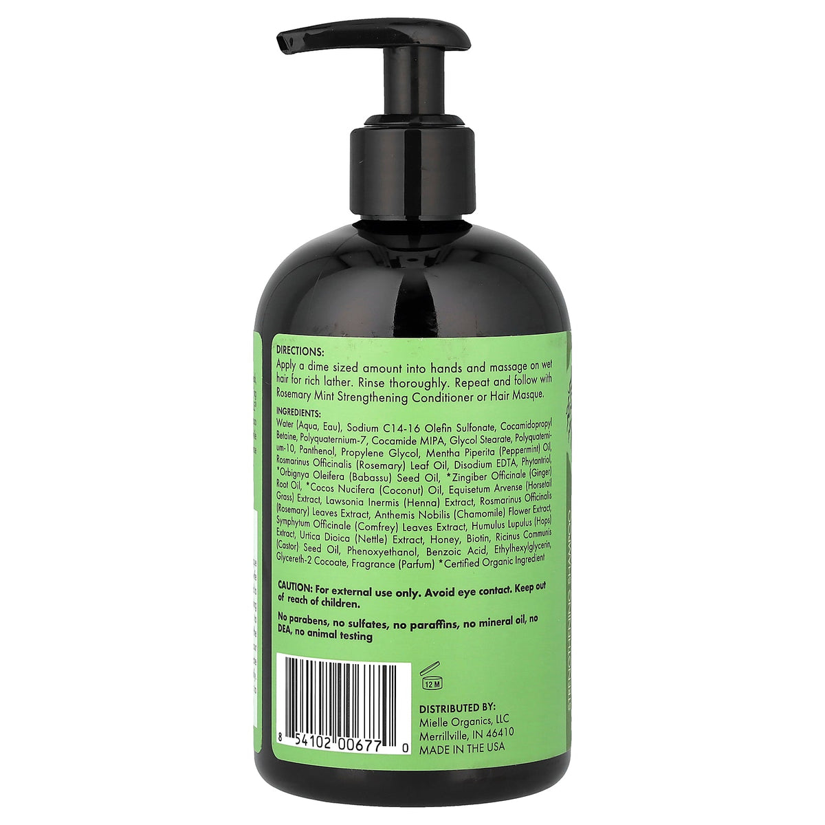 Mielle, Strengthening Shampoo, Rosemary Mint, 12 fl oz (355 ml)