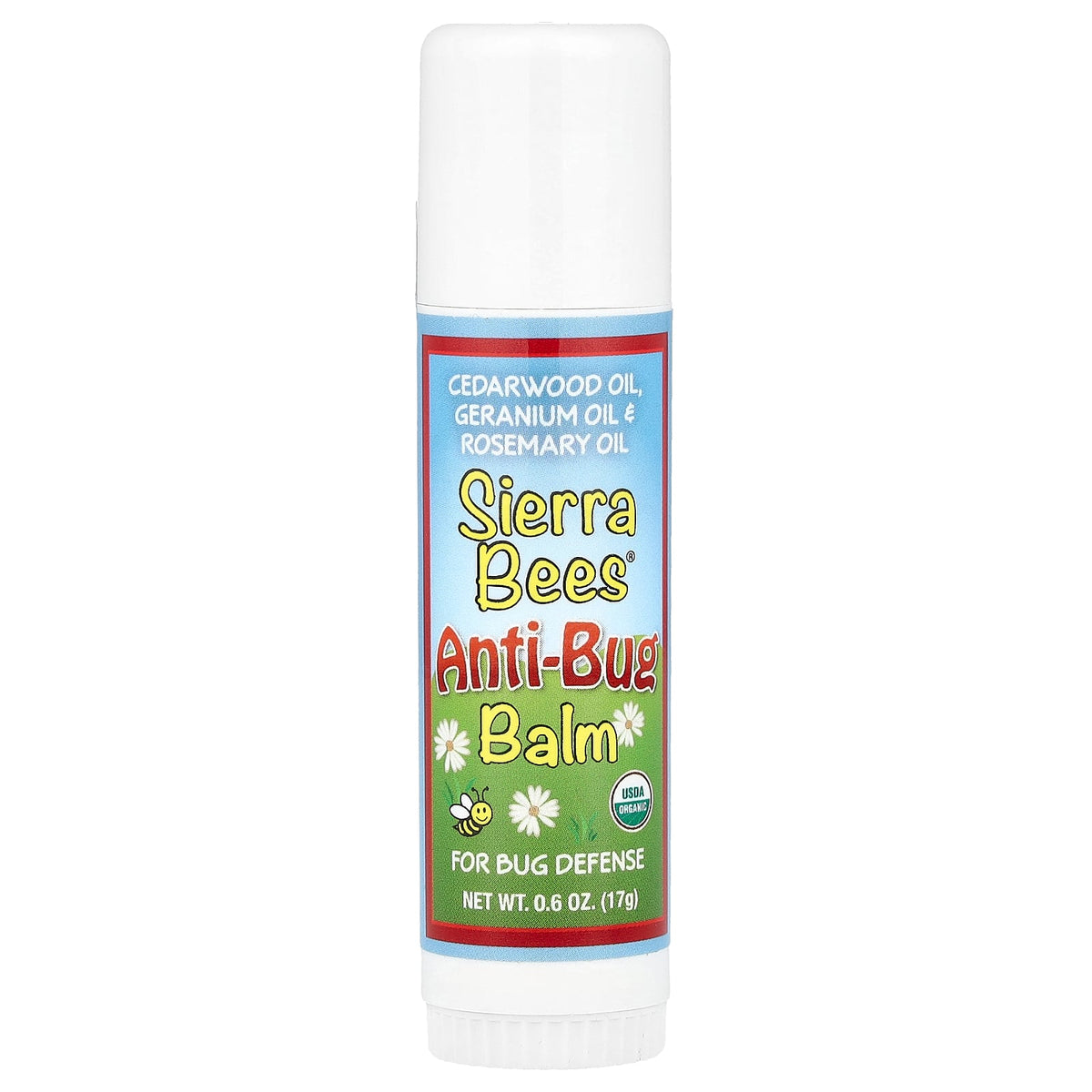 Sierra Bees, Anti-Bug Balm Stick, Cedarwood, Geranium & Rosemary Oil, 0.6 oz (17 g)
