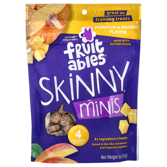 Fruitables, Skinny Minis®, Dog Treats, Pumpkin & Mango, 5 oz (141 g)
