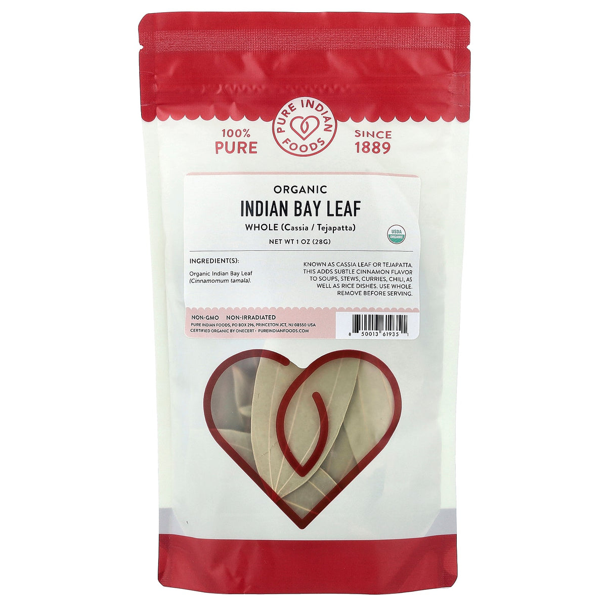 Pure Indian Foods, Organic Indian Bay Leaf, Whole , 1 oz (28 g)
