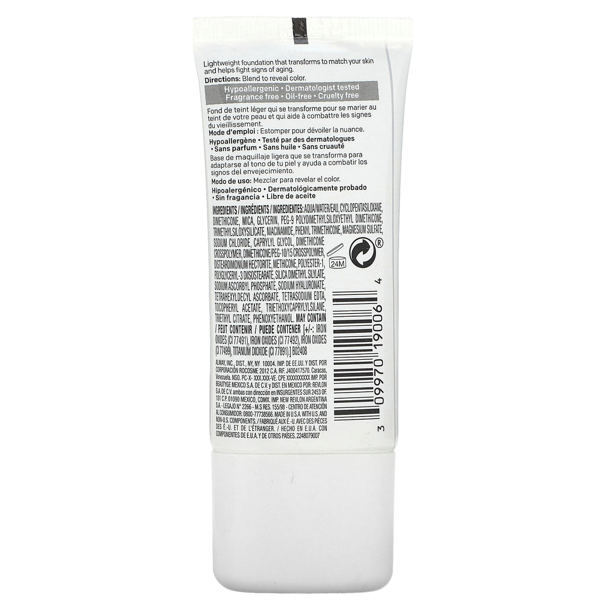 Almay, Ageless Smart Shade Foundation, 600 Tan, 1 fl oz (30 ml)