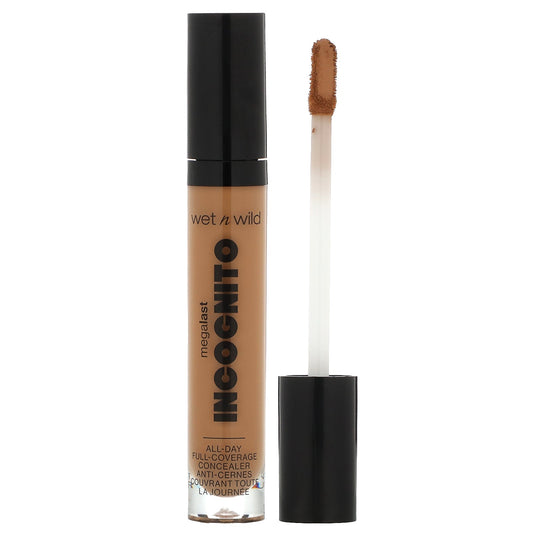 wet n wild, MegaLast, Incognito, All-Day Full Coverage Concealer, 1114053 Tan Deep, 1.12 oz (31.75 g)