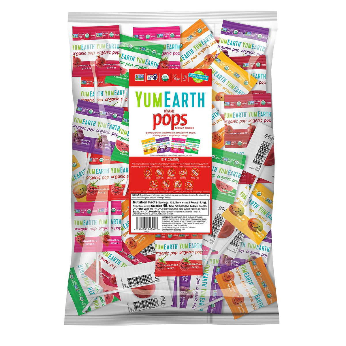 YumEarth, Organic Pops, Assorted, 3.5 lbs (1,588 g)