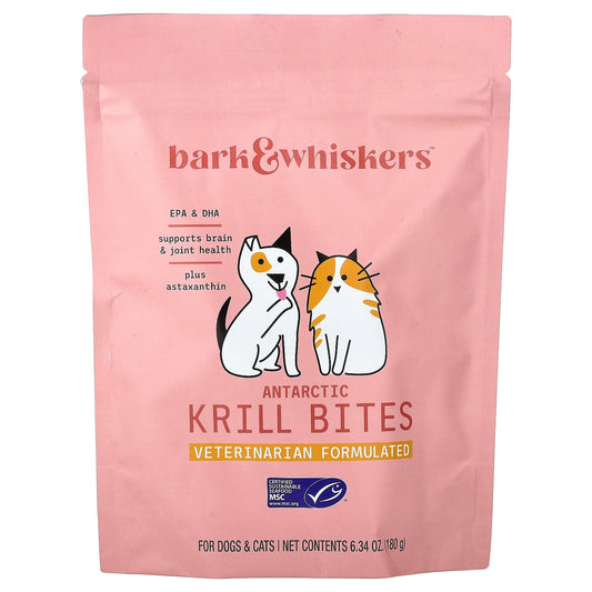 Dr. Mercola, Bark & Whiskers™, Antarctic Krill Bites, For Dogs & Cats, 6.34 oz (180 g)