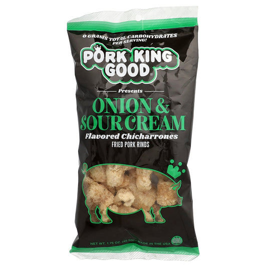 Pork King Good, Flavored Chicharrones, Onion & Sour Cream, 1.75 oz (49.5 g)