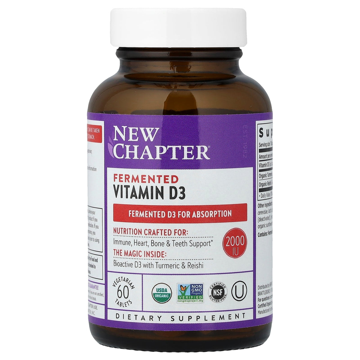 New Chapter, Fermented Vitamin D3, 60 Vegetarian Tablets