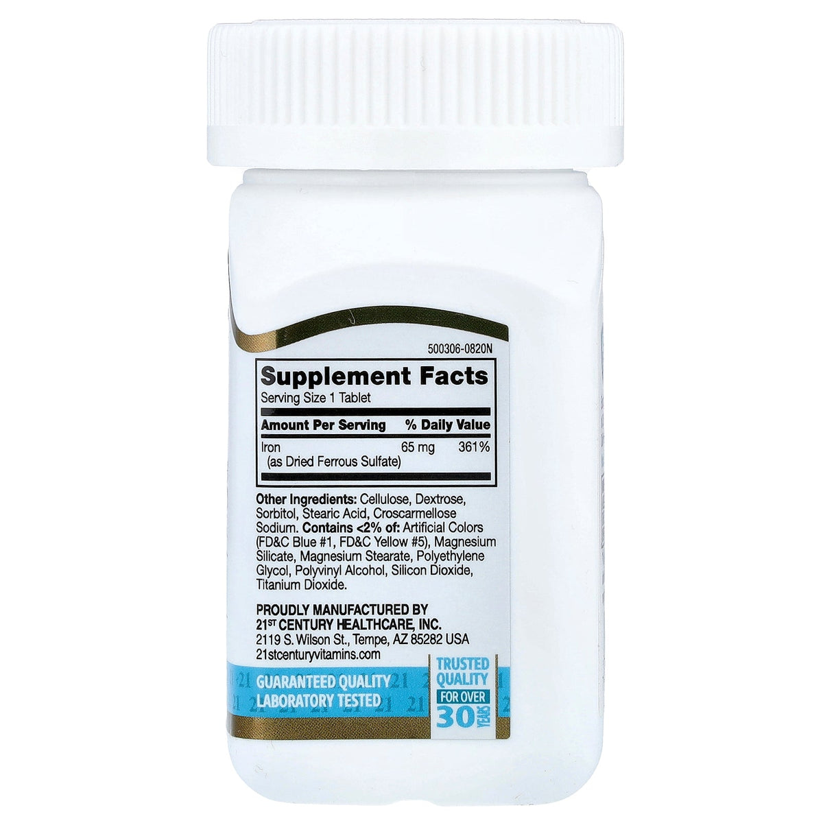 21st Century, Iron, 65 mg, 120 Tablets