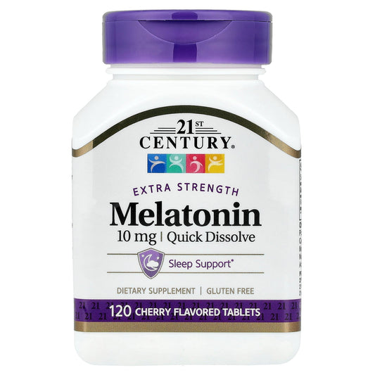 21st Century, Melatonin, Quick Dissolve, Cherry, 10 mg, 120 Tablets