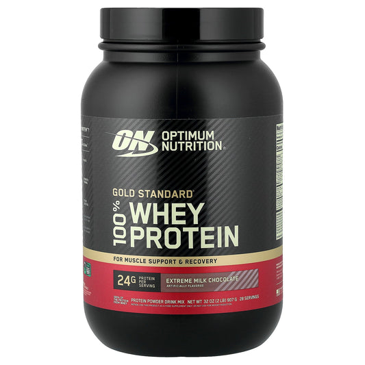 Optimum Nutrition, Gold Standard® 100% Whey Protein, Extreme Milk Chocolate, 2 lb (907 g)