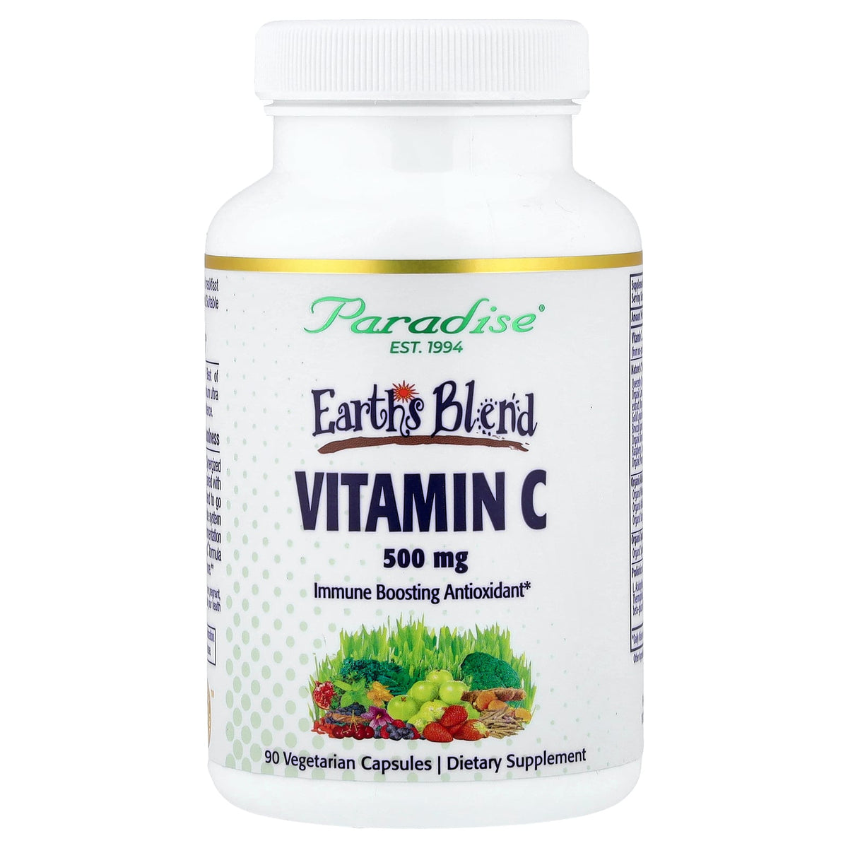 Paradise Herbs, Earth's Blend, Vitamin C, 90 Vegetarian Capsules