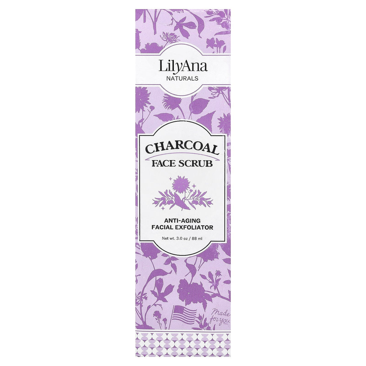 Lilyana Naturals, Charcoal Face Scrub, For All Skin Types, 3 oz (88 ml)