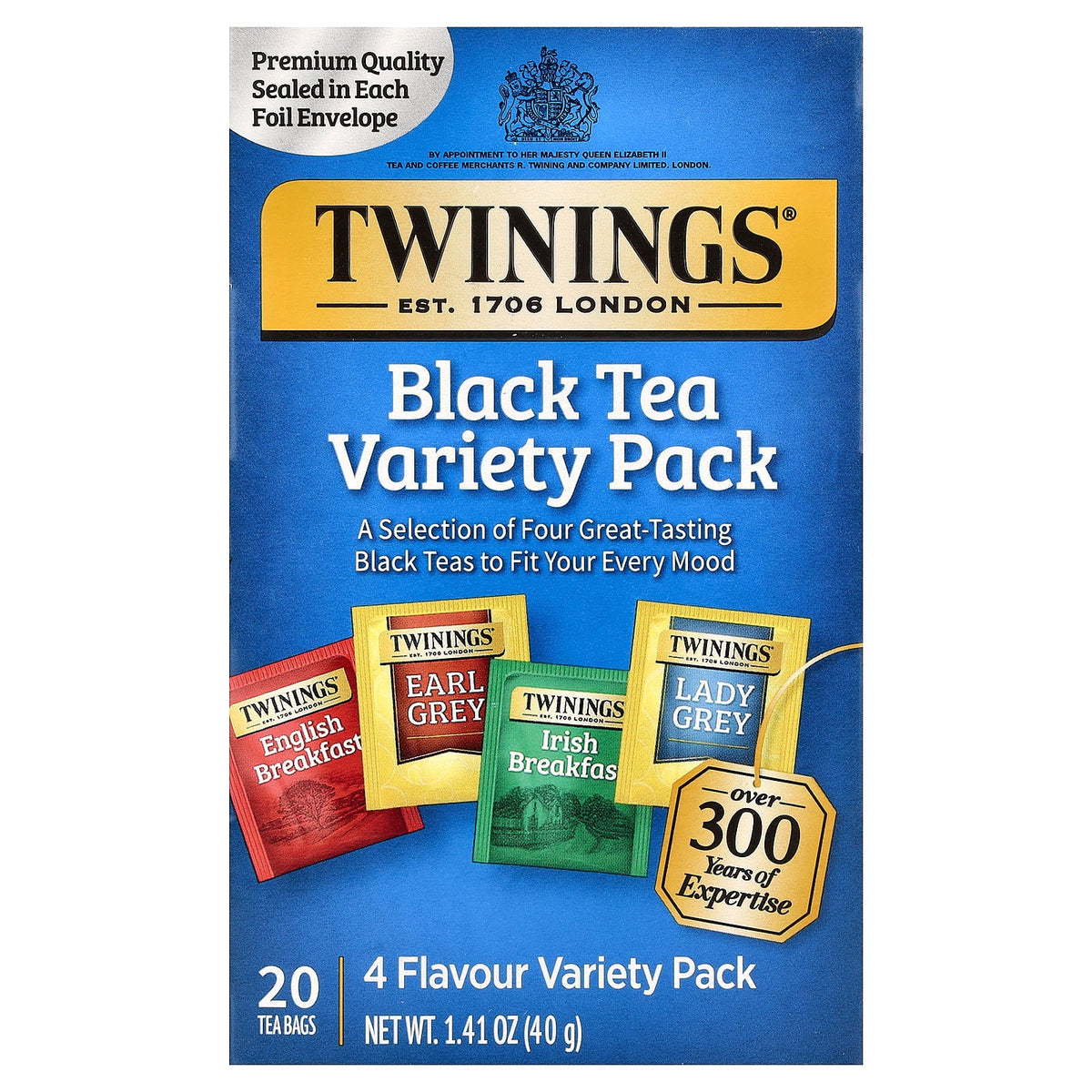Twinings, Black Tea Variety Pack, 20 Tea Bags, 1.41 oz (40 g)