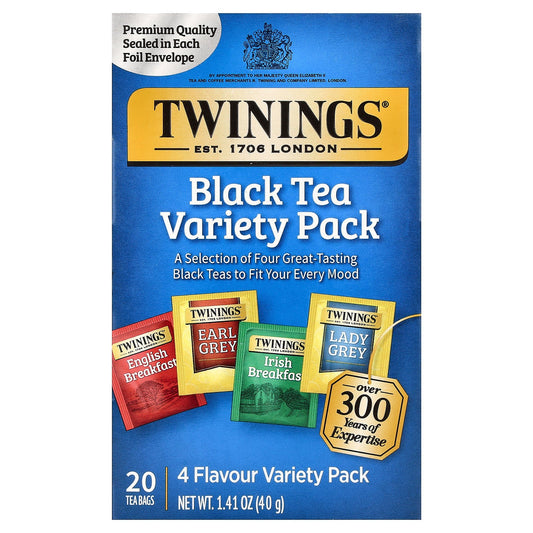 Twinings, Black Tea Variety Pack, 20 Tea Bags, 1.41 oz (40 g)