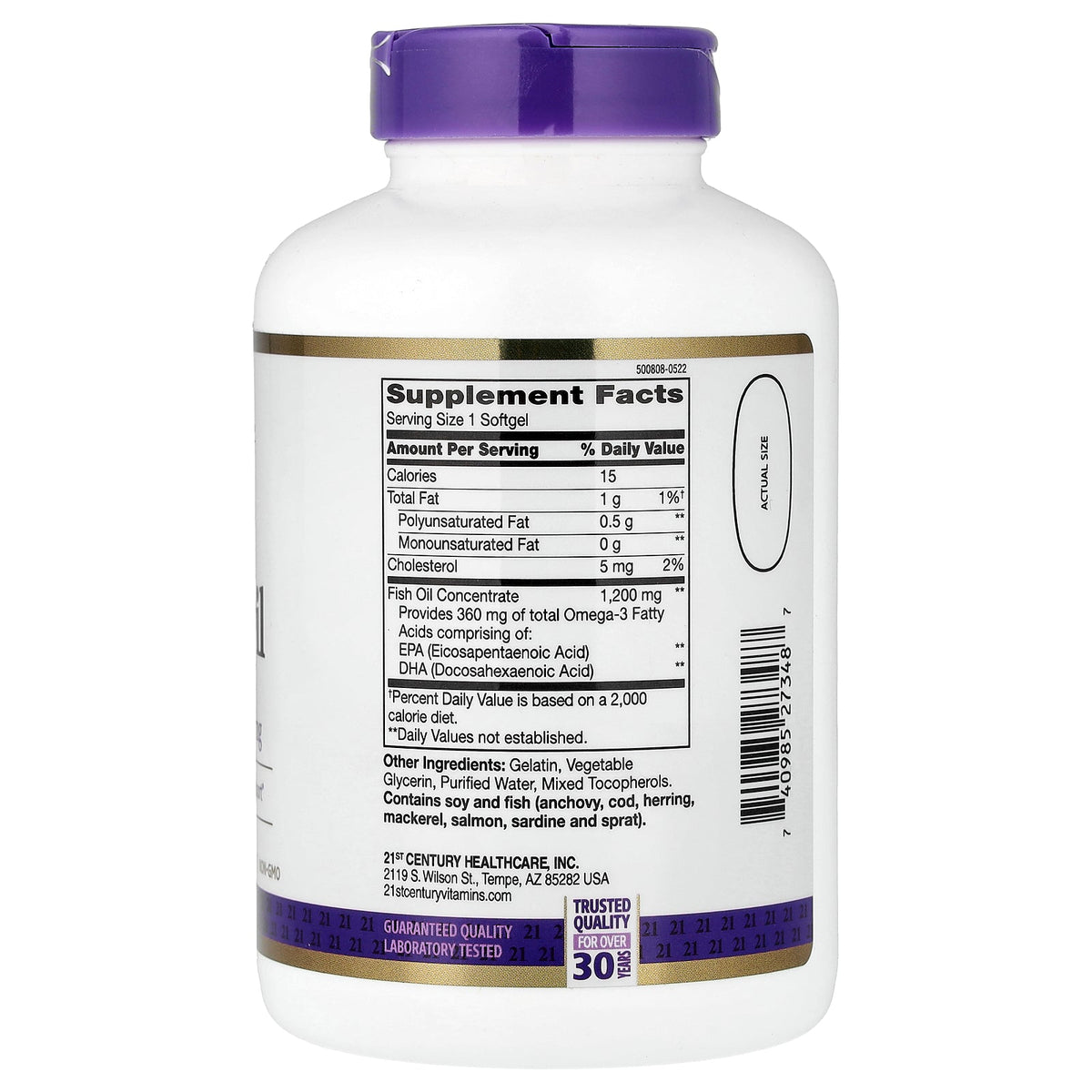 21st Century, Fish Oil, 1,200 mg, 140 Softgels