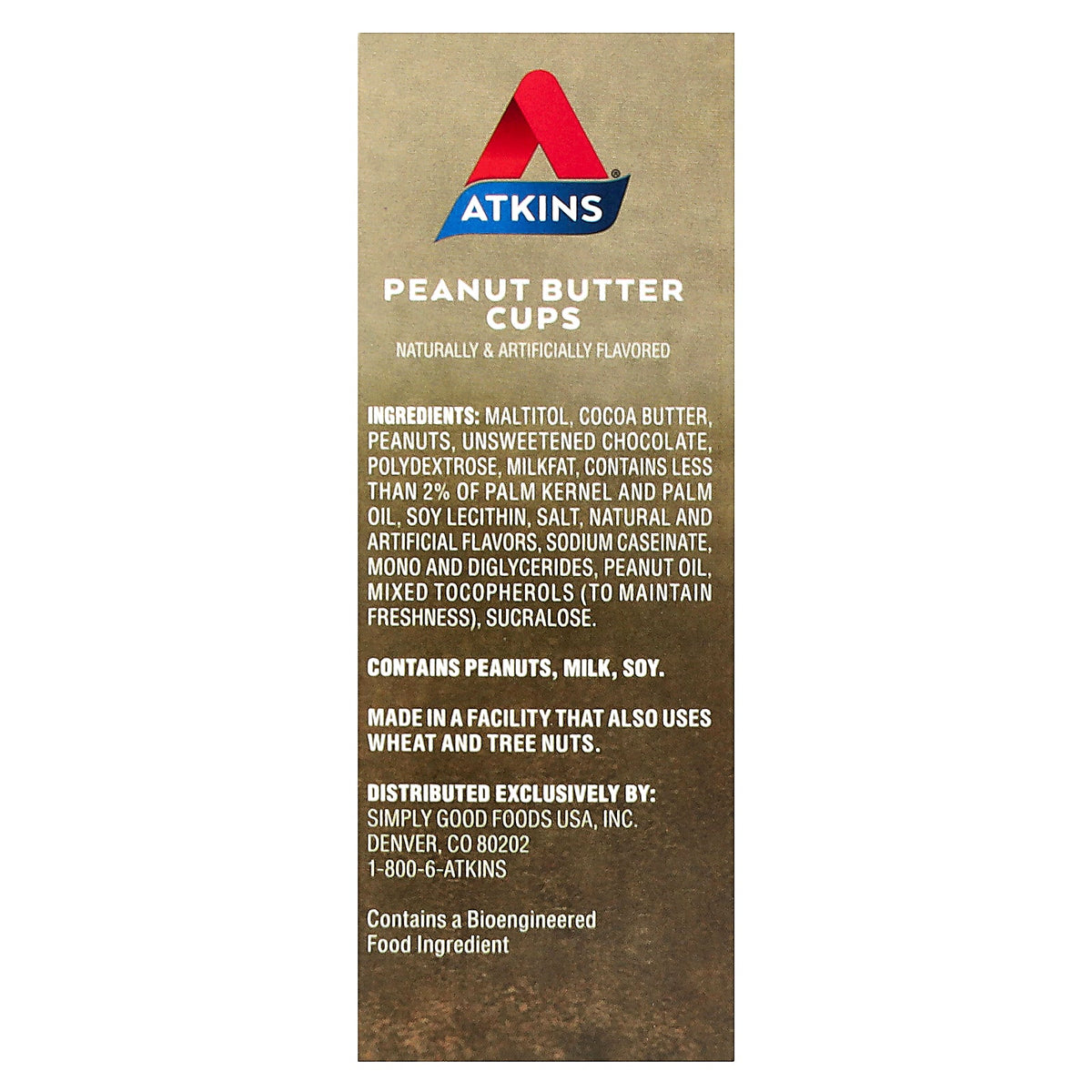 Atkins, Endulge™,Treat,  Peanut Butter Cups, 10 Cups, 0.6 oz (17 g) Each