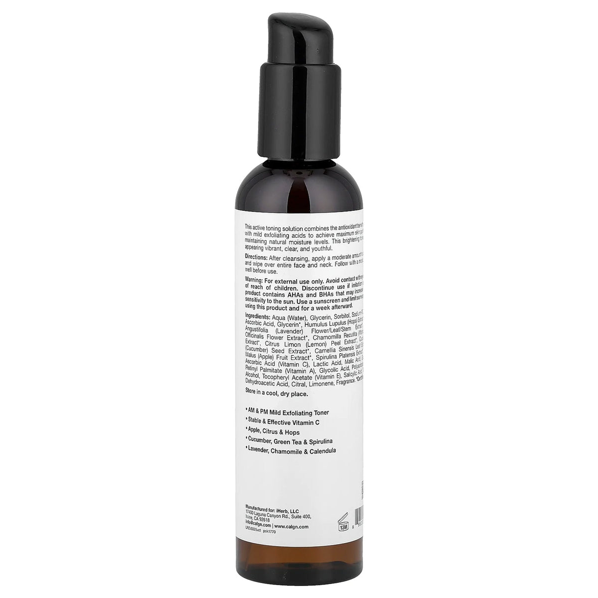 California Gold Nutrition, Vitamin C Toner, Enhanced Brightening Toner, 6 fl oz (177 ml)
