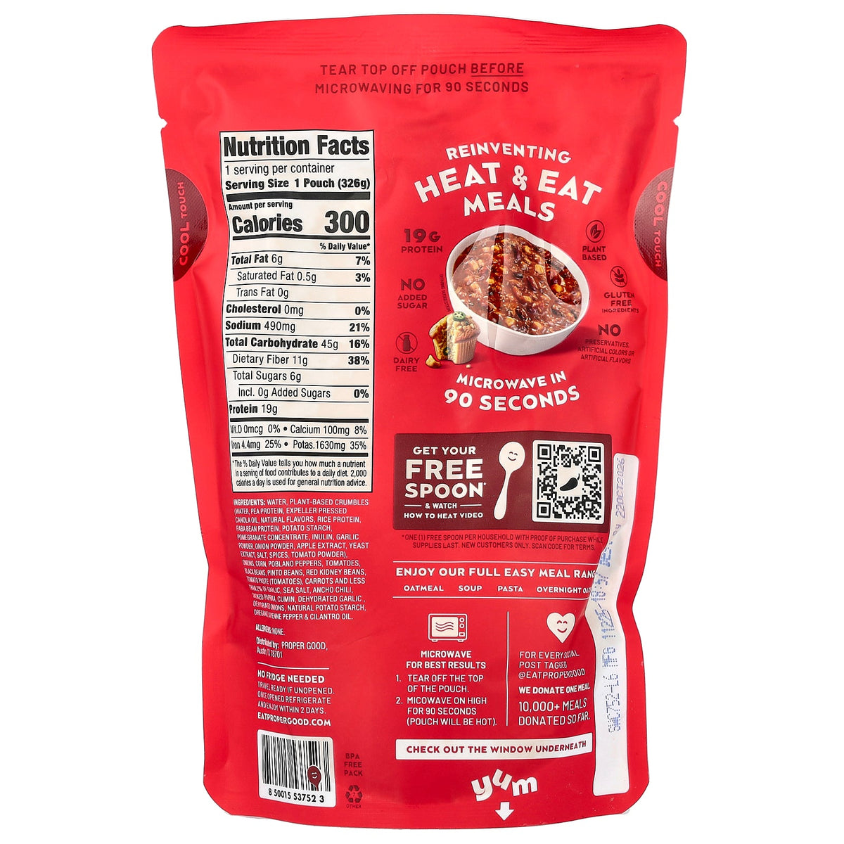 Proper Good, Ready To Heat & Eat, Southwest Chili, Medium, 11.5 oz (326 g)