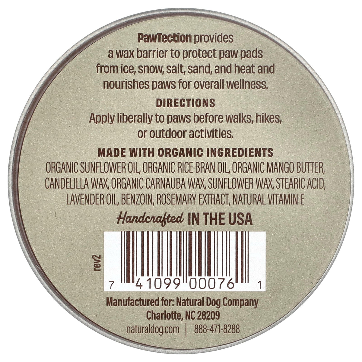 Natural Dog Company, Pawtection, 2 oz (59 ml)