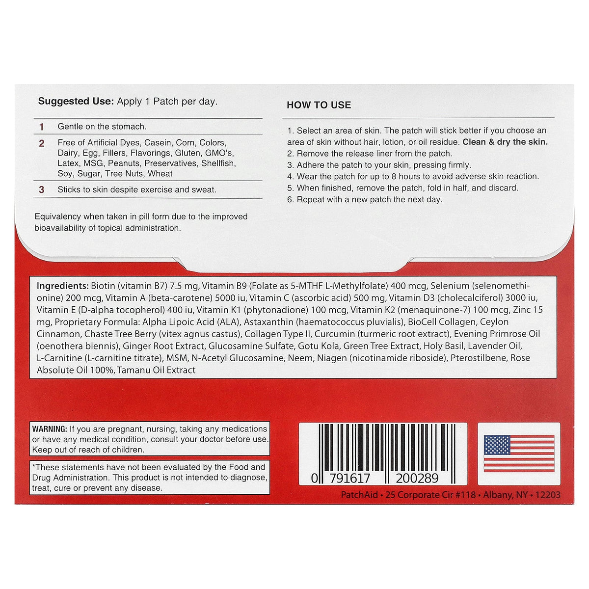 PatchAid, Biotin Plus Patch, 30 Patches
