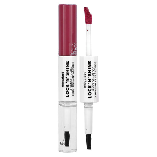 wet n wild, MegaLast, Lock 'N' Shine, Lip Color + Gloss, 1115493 LA Pink, 0.26 fl oz (8 ml)