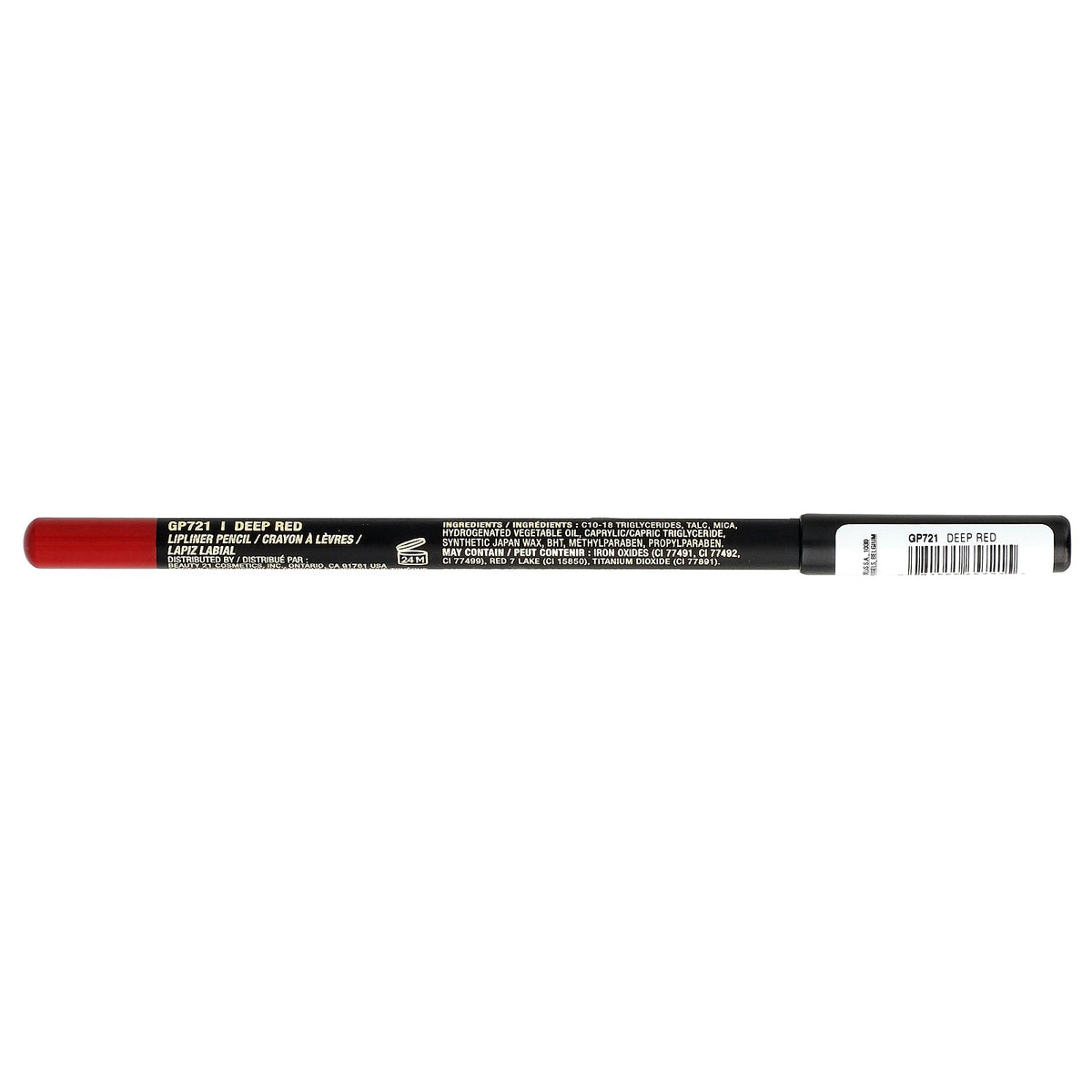 L.A. Girl, Perfect Precision, Lipliner Pencil, GP721 Deep Red, 0.05 oz (1.49 g)