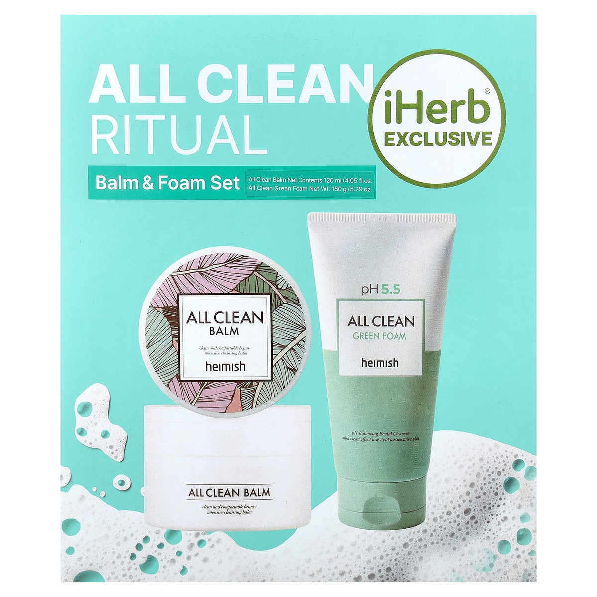 Heimish, iHerb® Exclusive, All Clean Ritual, Balm & Foam Set, 2 Piece Set