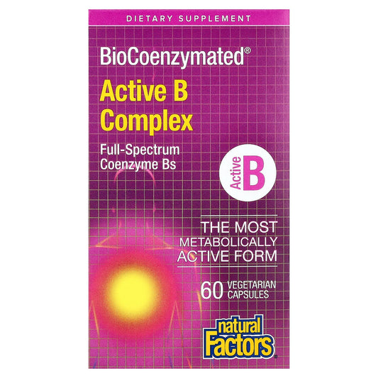 Natural Factors, BioCoenzymated®, Active B Complex, 60 Vegetarian Capsules