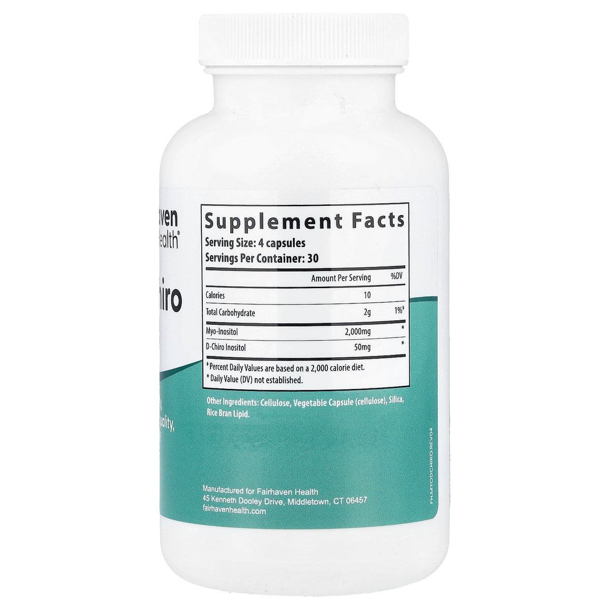 Fairhaven Health, Myo + D-Chiro Inositol, 120 Capsules