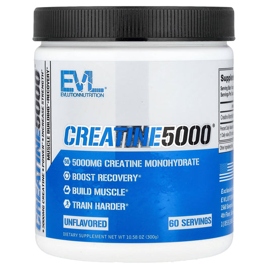 EVLution Nutrition, Creatine5000®, Unflavored, 10.58 oz (300 g)