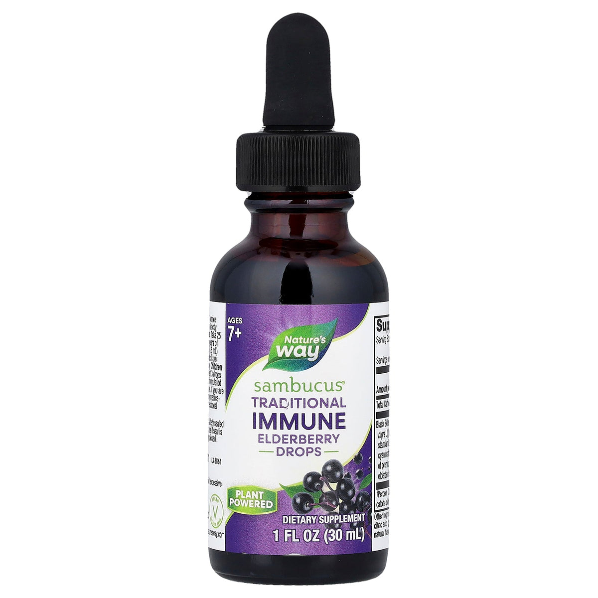 Nature's Way, Sambucus® Elderberry Drops, Ages 7+, Berry, 1 fl oz (30 ml)