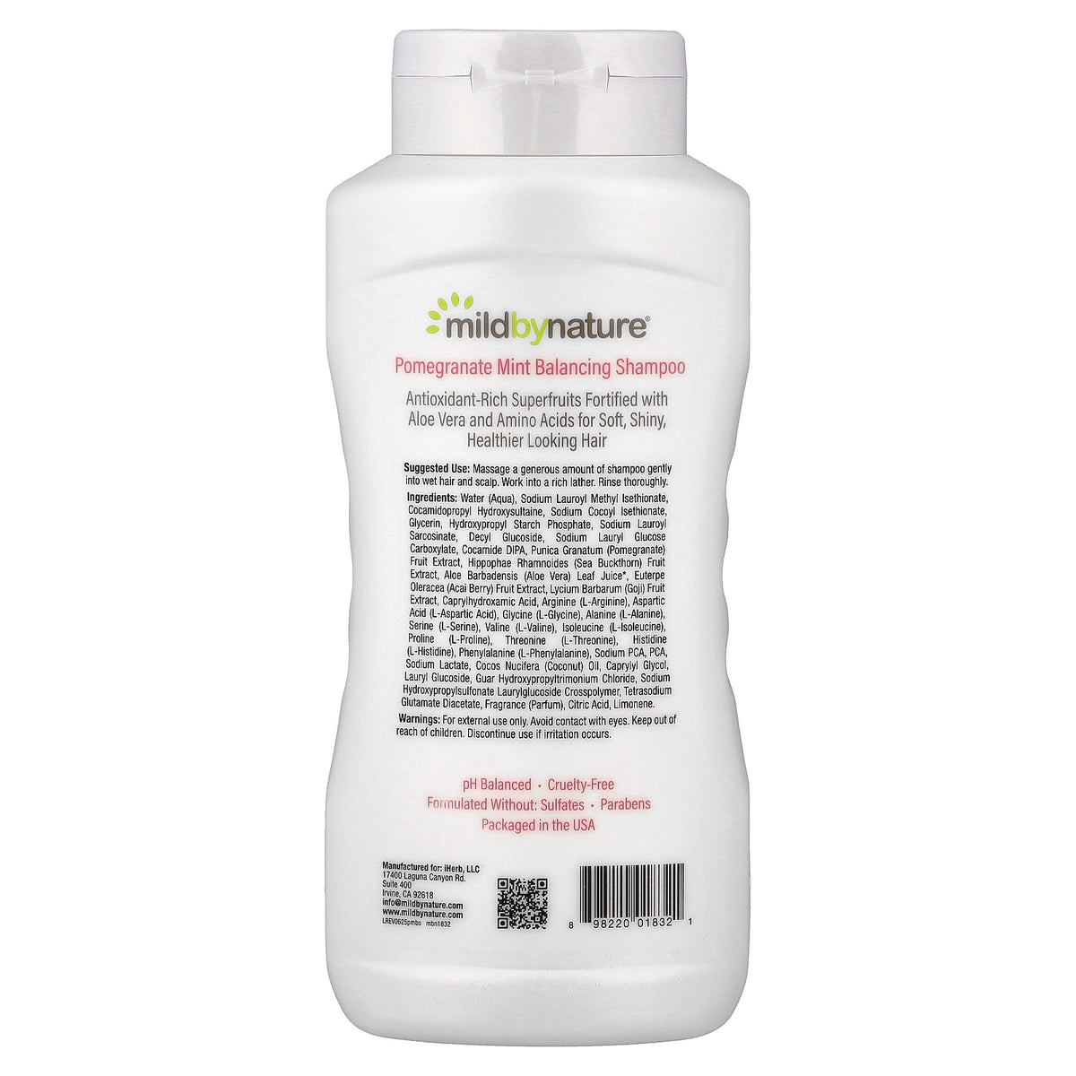 Mild By Nature, Pomegranate Mint Balancing Shampoo, 16 fl oz (473 ml)