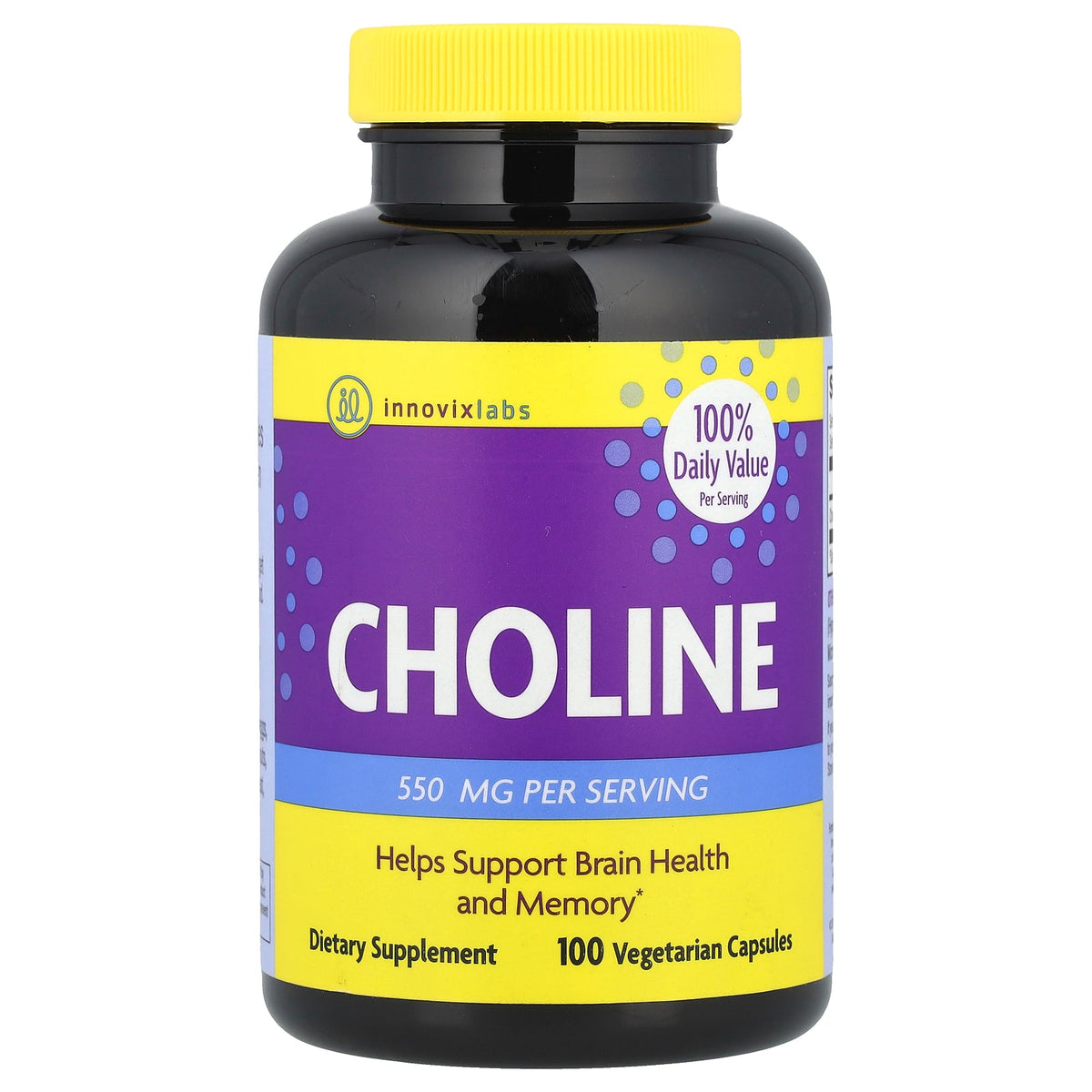 InnovixLabs, Choline, 100 Vegetarian Capsules (275 mg per Capsule)