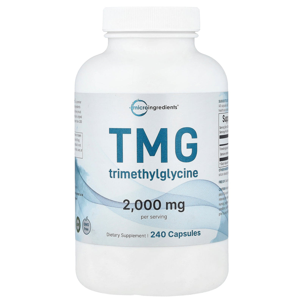 Micro Ingredients, TMG, 240 Capsules (500 mg per Capsule)