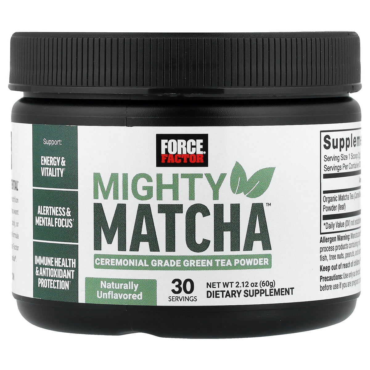 Force Factor, Mighty Matcha™, Unflavored, 2.12 oz (60 g)