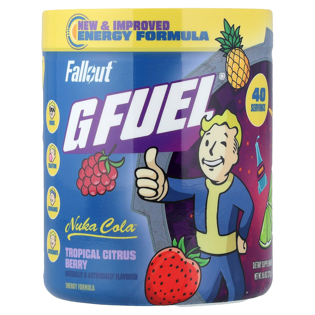 G FUEL, Energy Formula, Fallout™, Nuka Cola™, Tropical Citrus Berry, 9.6 oz (272 g)