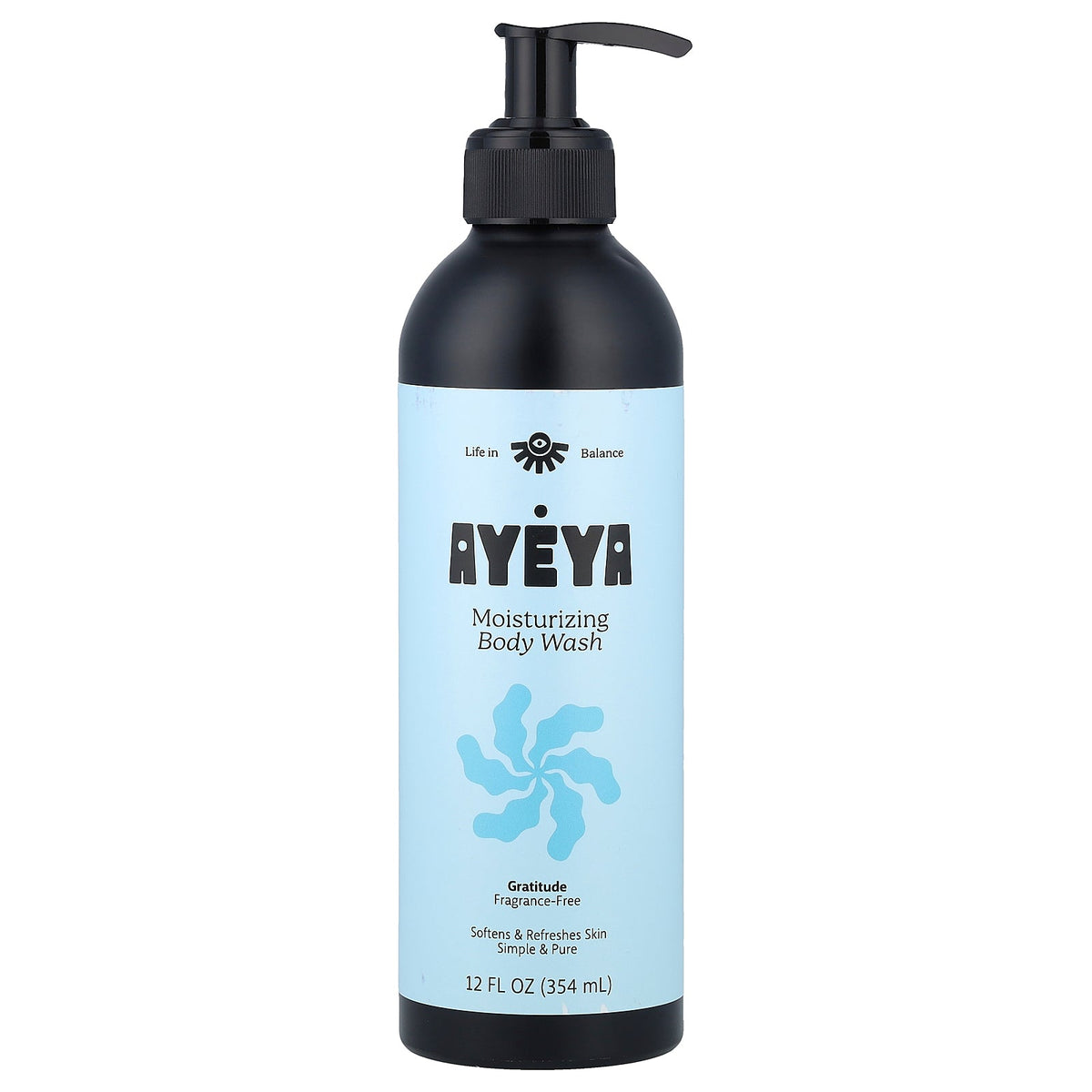 Ayeya, Moisturizing Body Wash, Fragrance-Free, 12 fl oz (354 ml)