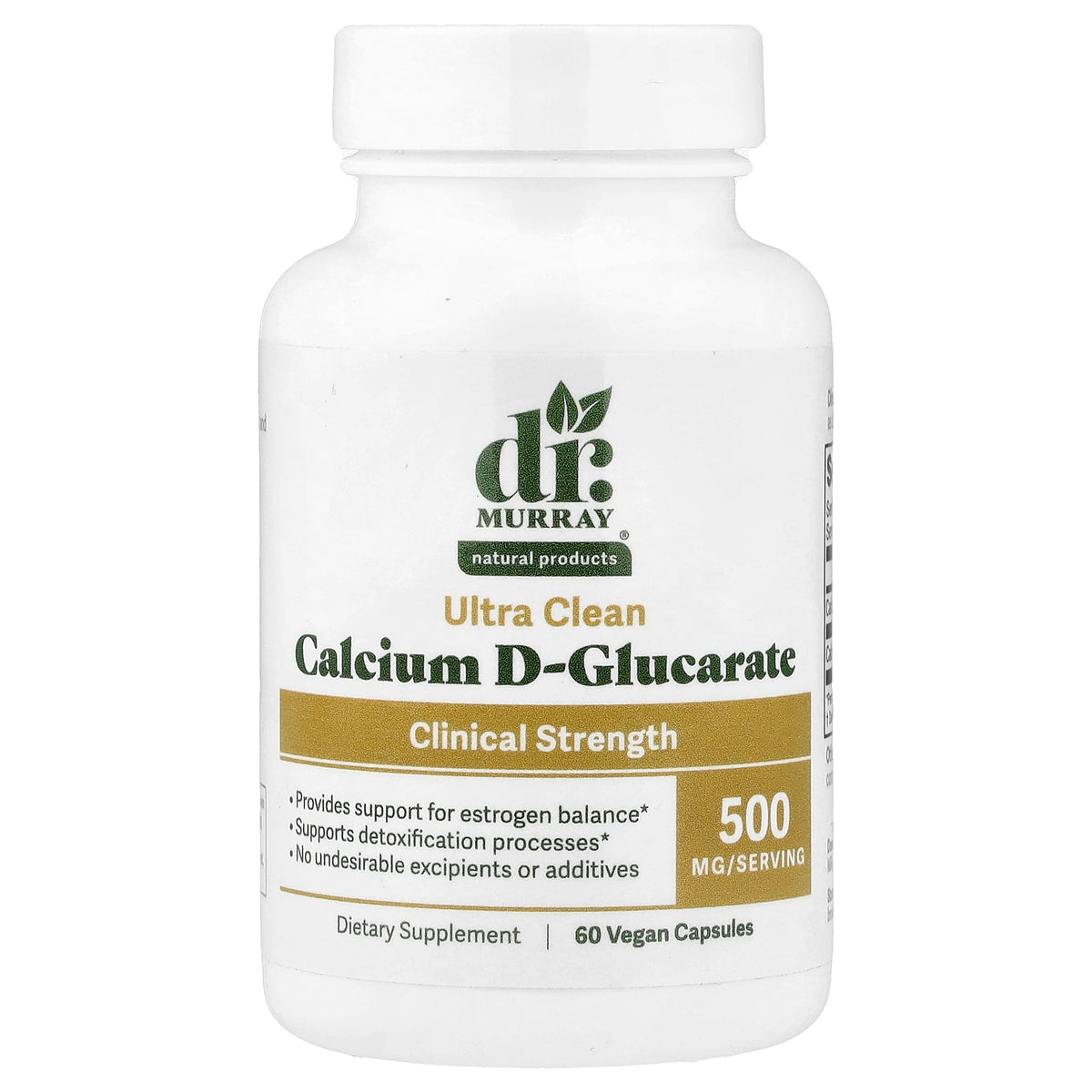 Dr. Murray's, Calcium D-Glucarate, 500 mg, 60 Vegan Capsules