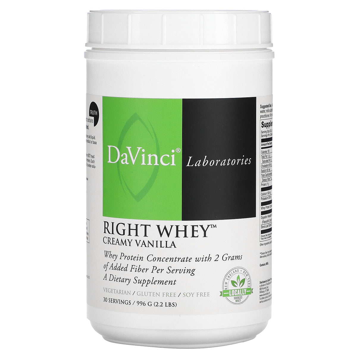 DaVinci Laboratories, Right Whey, Creamy Vanilla, 2.2 lbs (996 g)