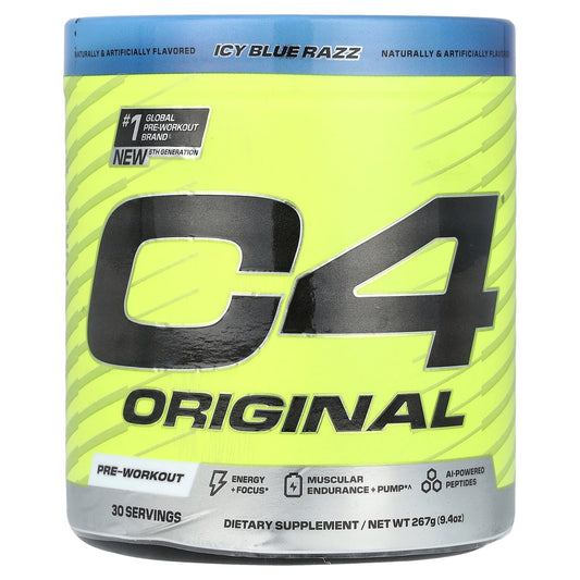 C4 / Cellucor, C4® Original, Pre-Workout, Icy Blue Razz, 9.4 oz (267 g)