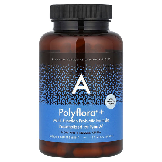 D'Adamo Personalized Nutrition, Polyflora® + A, Multi-Function Probiotic Formula, 120 VeggieCaps