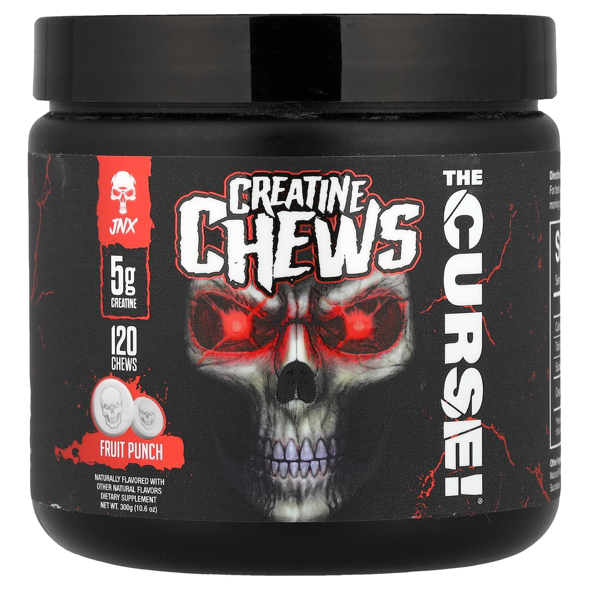 JNX Sports, The Curse!®, Creatine Chews, Fruit Punch, 120 Chews