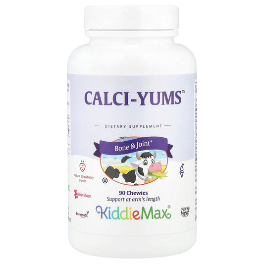 Maxi Health, KiddieMax® Calci-Yums™ , Natural Strawberry, 90 Chewies