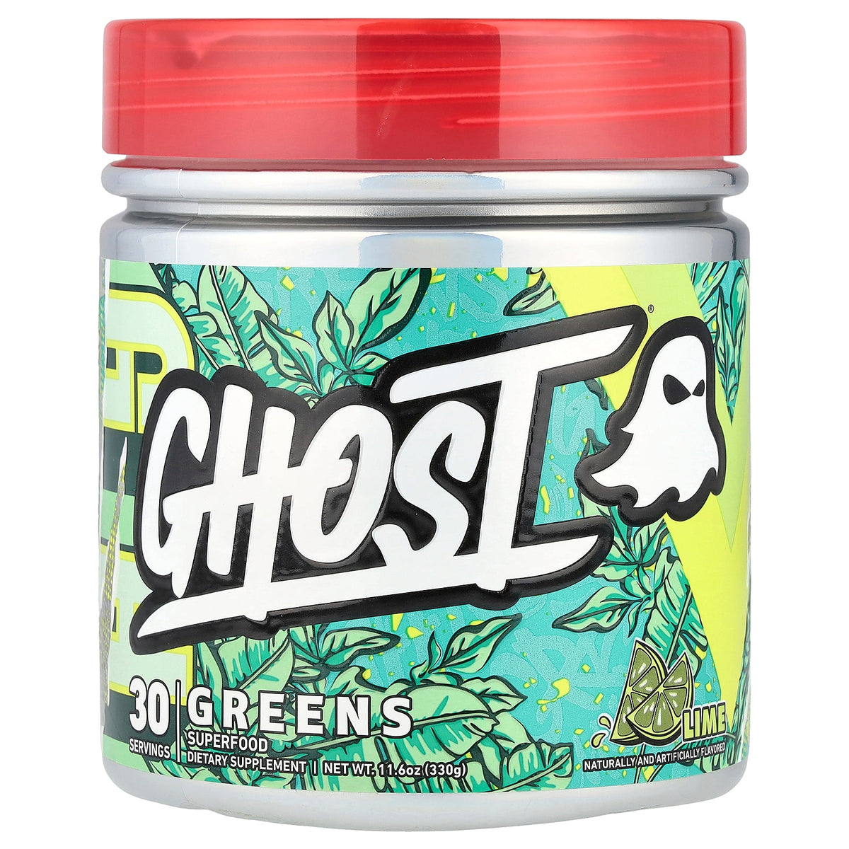 Ghost, Greens, Lime, 11.6 oz (330 g)