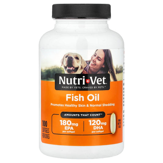 Nutri-Vet, Fish Oil, For Dogs, 100 Softgels