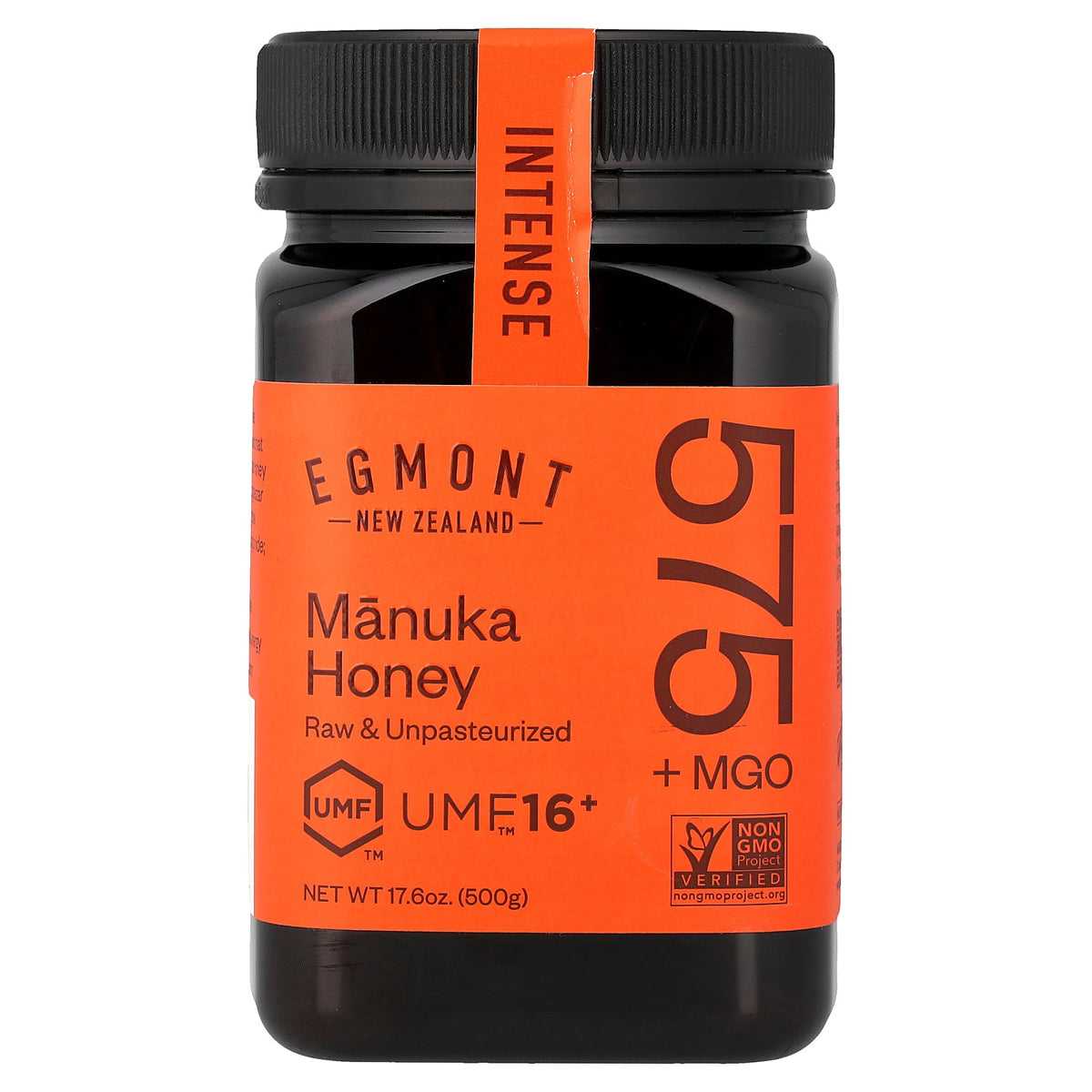 Egmont Honey, Manuka Honey, Raw & Unpasteurized, UMF™ 16+, MGO 575+, 17.6 oz (500 g)